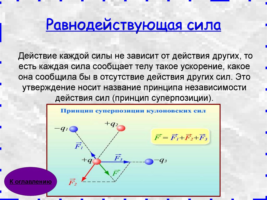 Работа равнодействующей сил действующих на тело