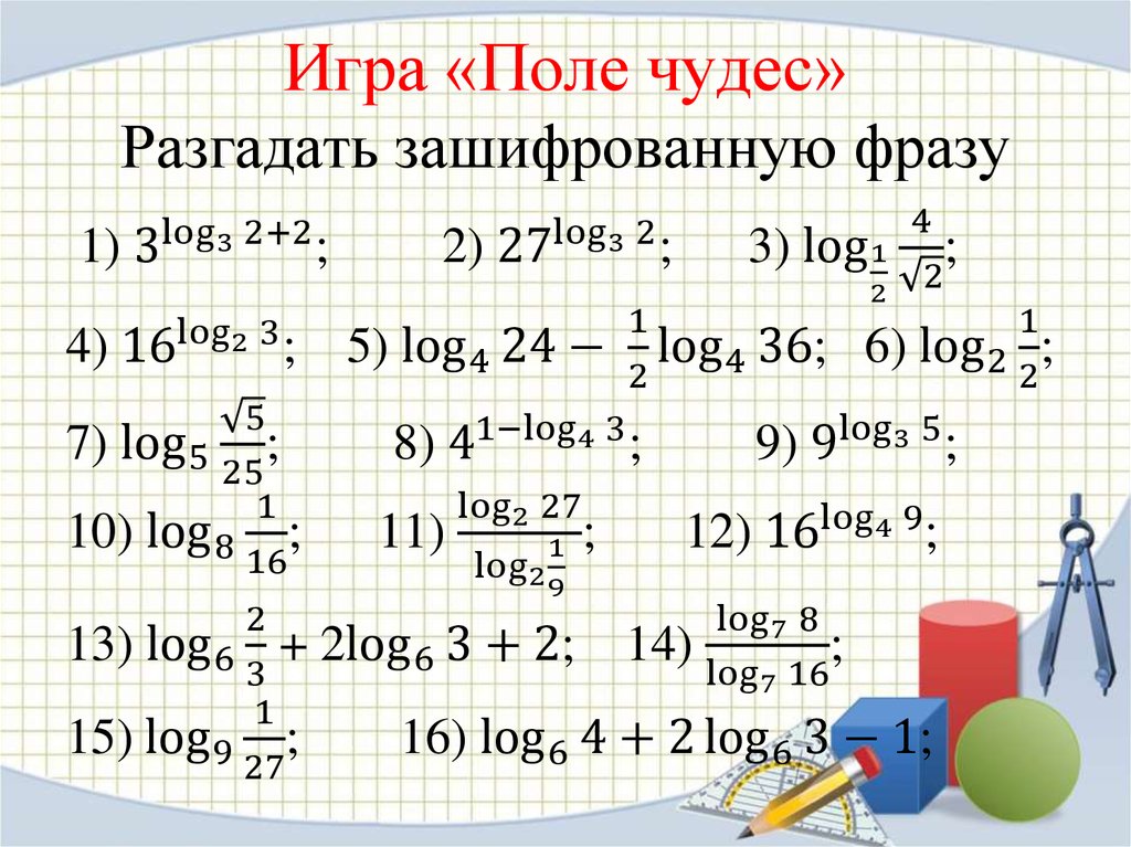 Игра «Поле чудес» Разгадать зашифрованную фразу