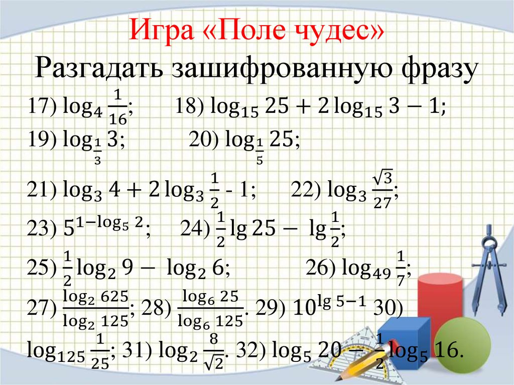 Игра «Поле чудес» Разгадать зашифрованную фразу