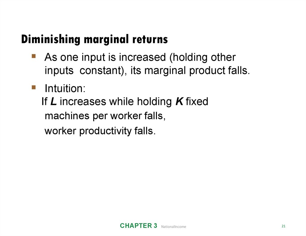 Diminishing marginal returns