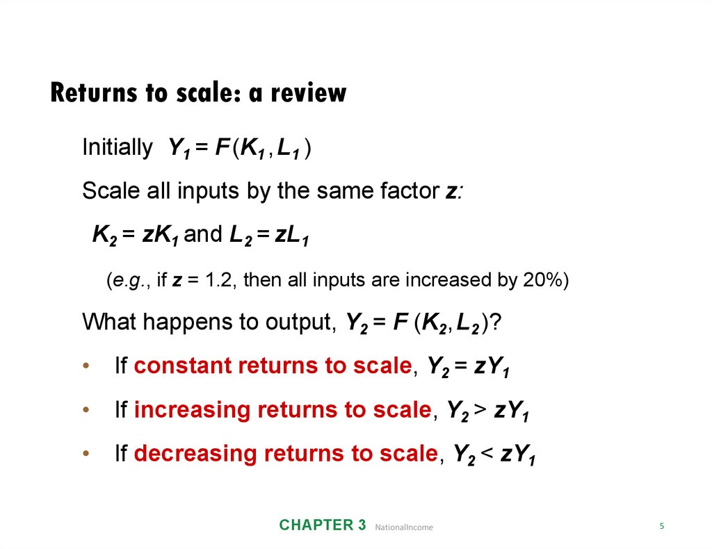 Returns to scale: a review