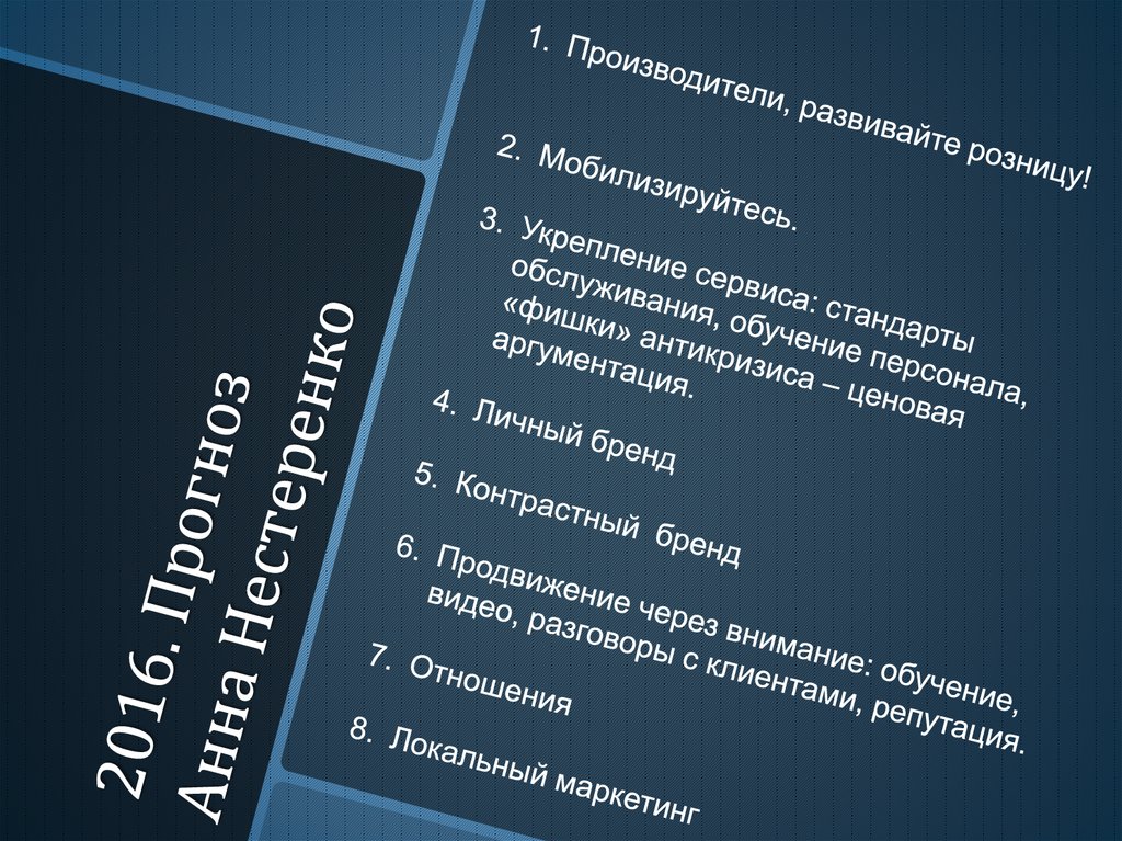 2016. Прогноз Анна Нестеренко