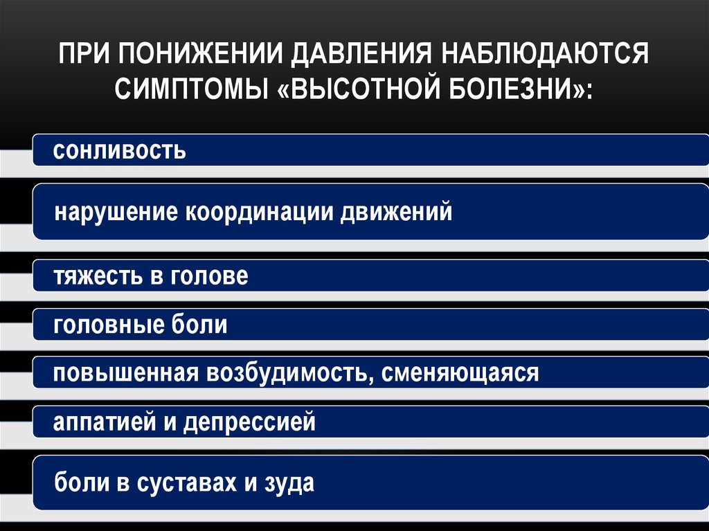 Наблюдаются признаки. Высотная болезнь симптомы. Клинические симптомы жалобы при ВЫСОТНОЙ болезни. При понижении. При понижении ад используют.