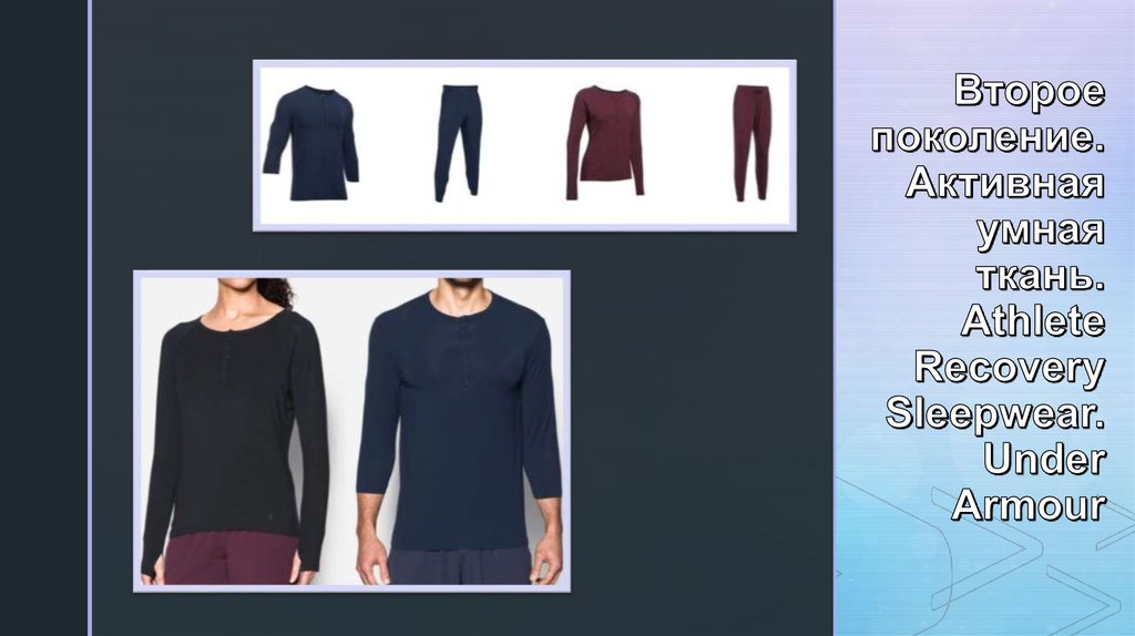 Второе поколение. Активная умная ткань. Athlete Recovery Sleepwear. Under Armour