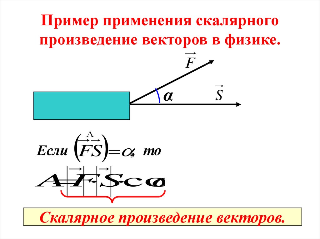 Скалярные вектора примеры