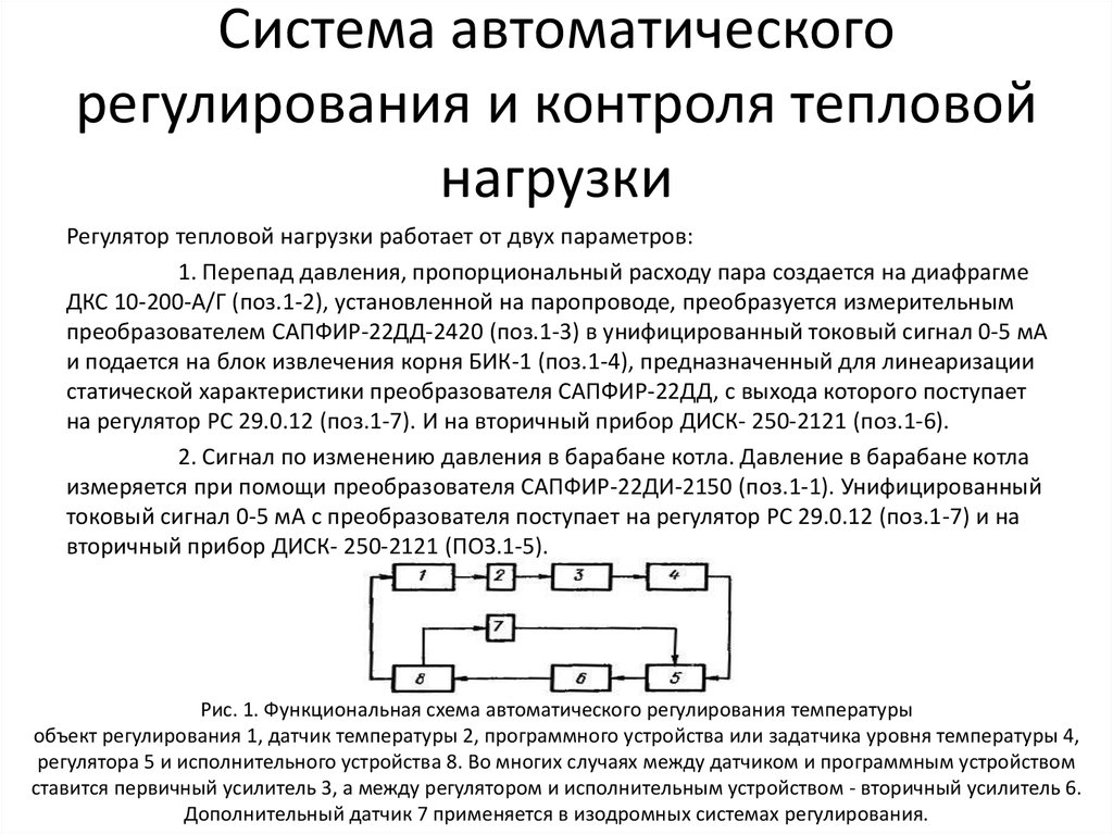 Регулирование тепловой