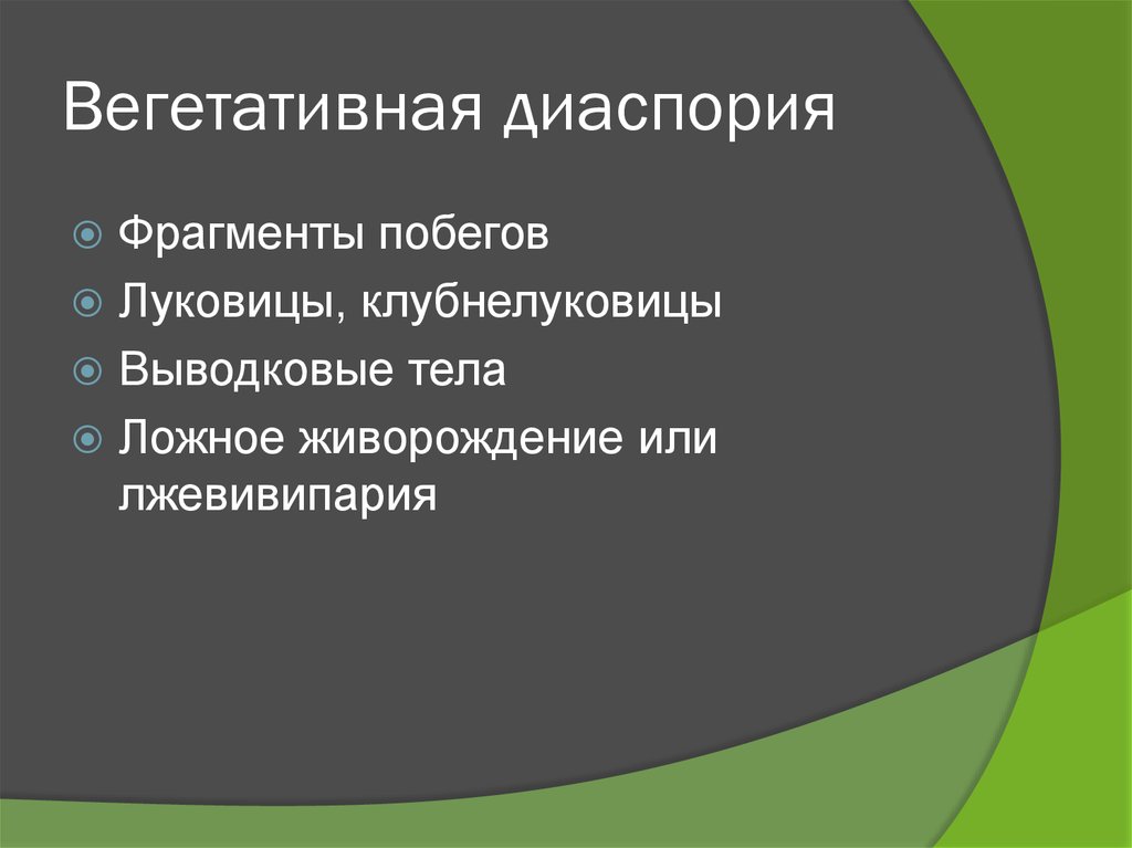 Вегетативная диаспория