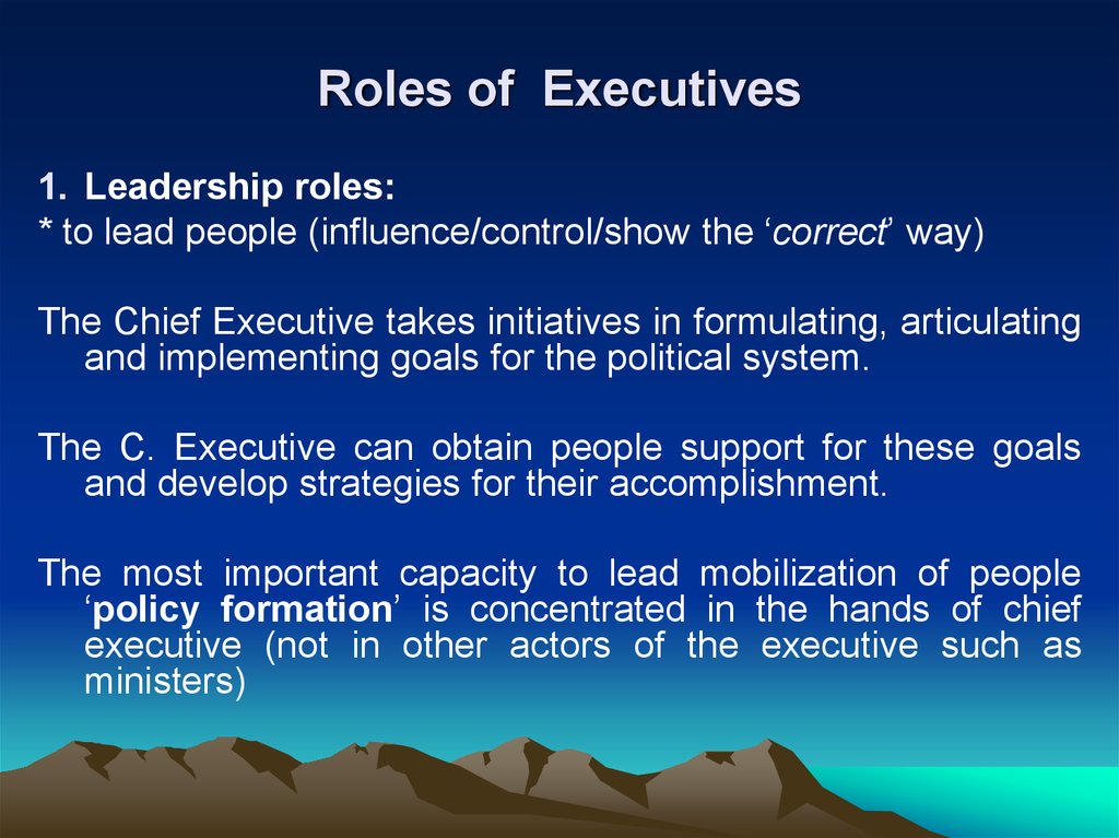 Roles of  Executives