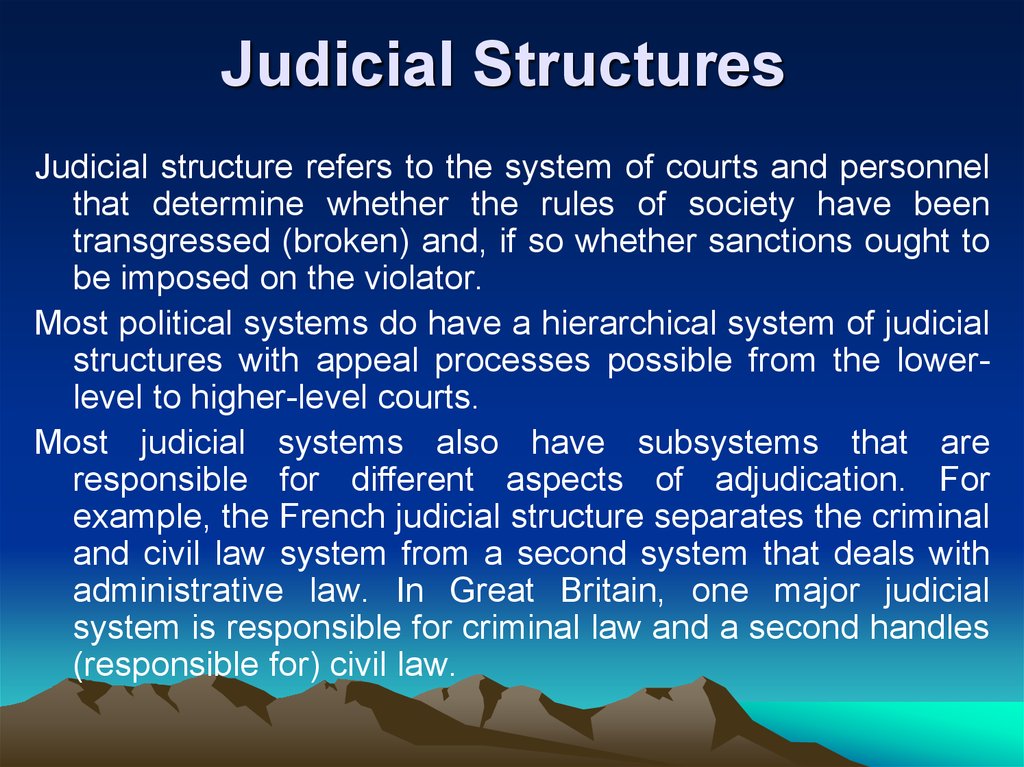Judicial Structures