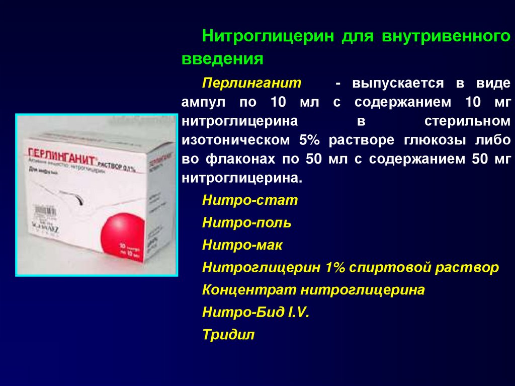 Нитроглицерин группа препарата