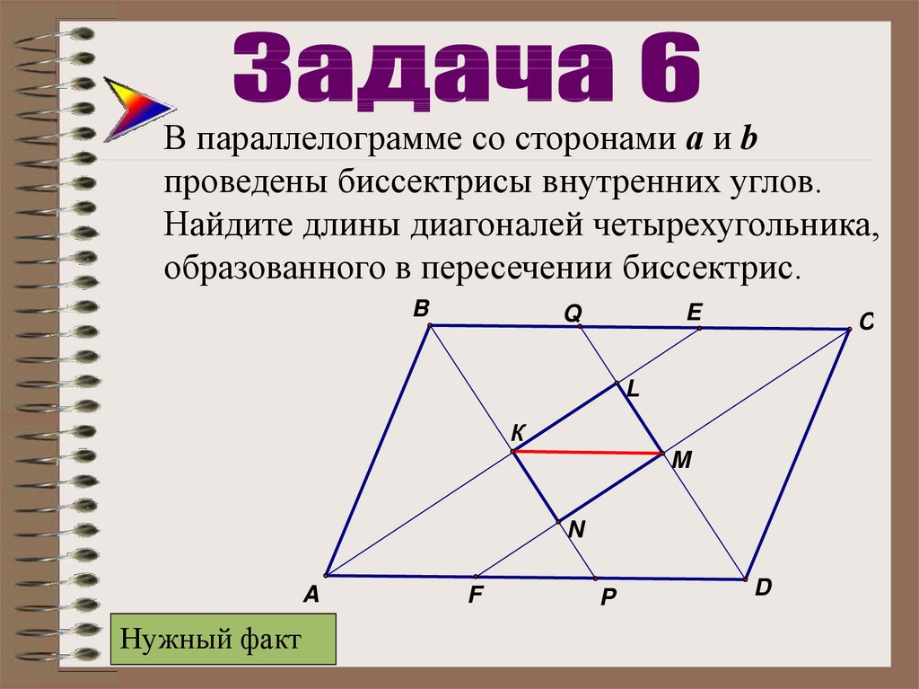 Биссектриса отсекает от параллелограмма треугольник. Доказательство биссектрисы параллелограмма. Диагонали параллелограмма. Диагонали четырехугольника. Биссектрисы углов четырехугольника.