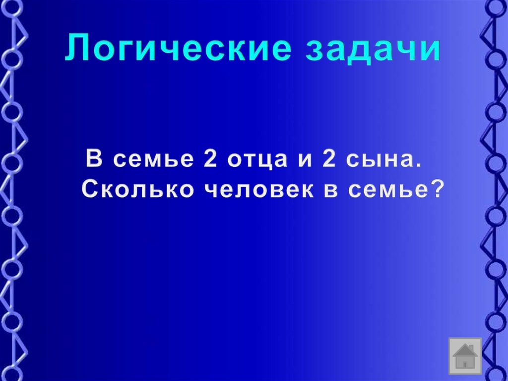 2 отца и 2 сына загадка