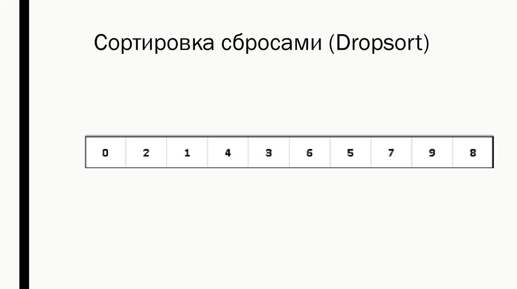 Сортировка сбросами (Dropsort)