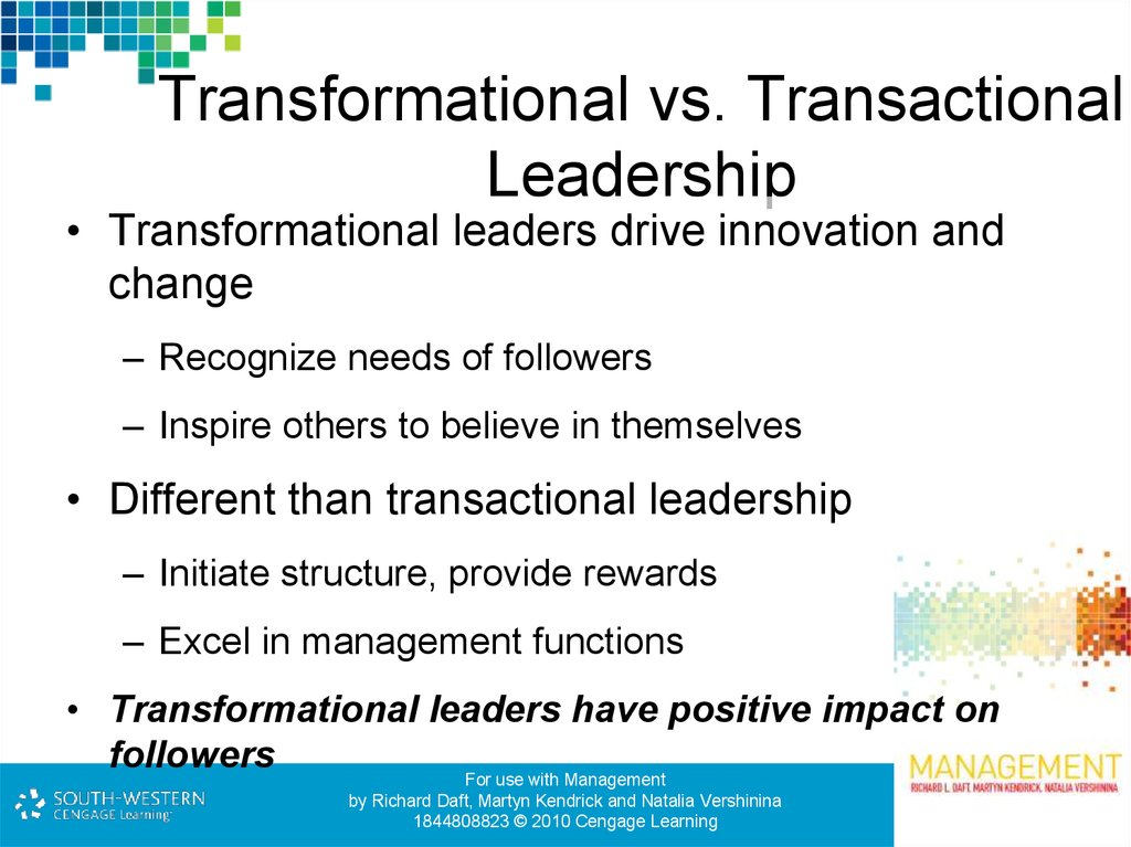 Transformational vs. Transactional Leadership