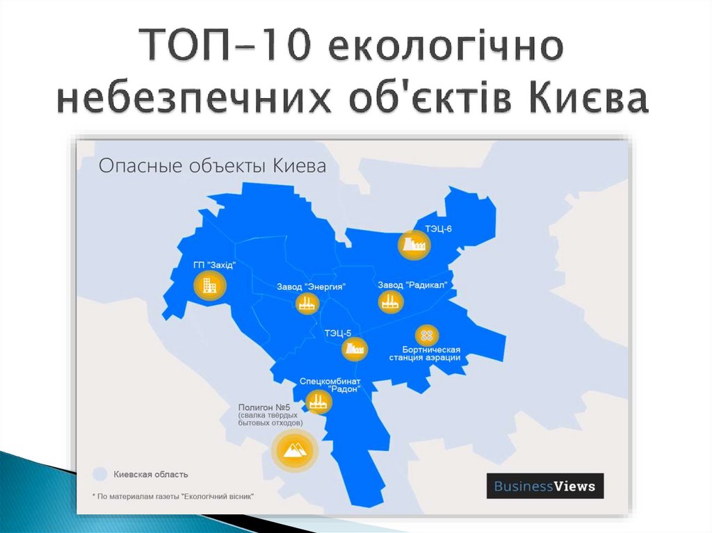 ТОП-10 екологічно небезпечних об'єктів Києва