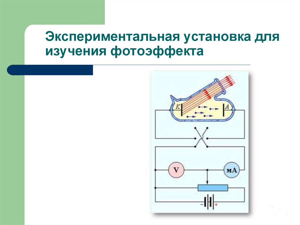 На металлическую пластинку установки для исследования фотоэффекта