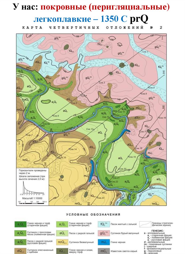 Карта четвертичных отложений россии