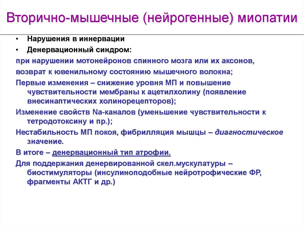 План обследования при подозрении на нервно мышечное заболевание