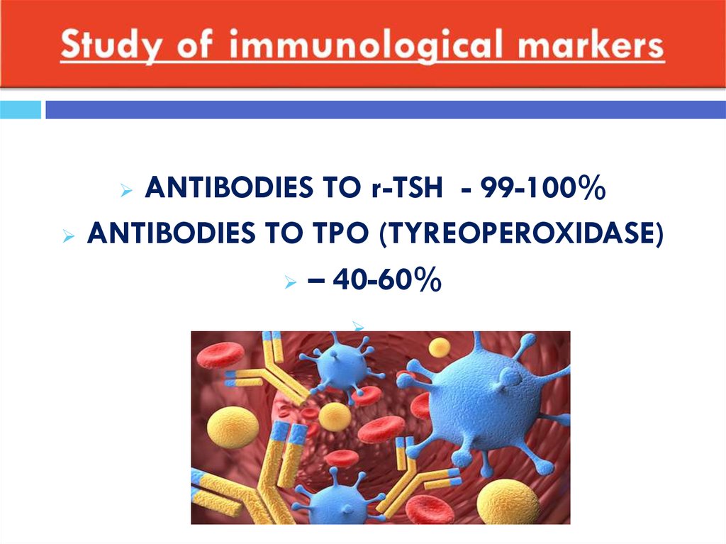 Study of immunological markers