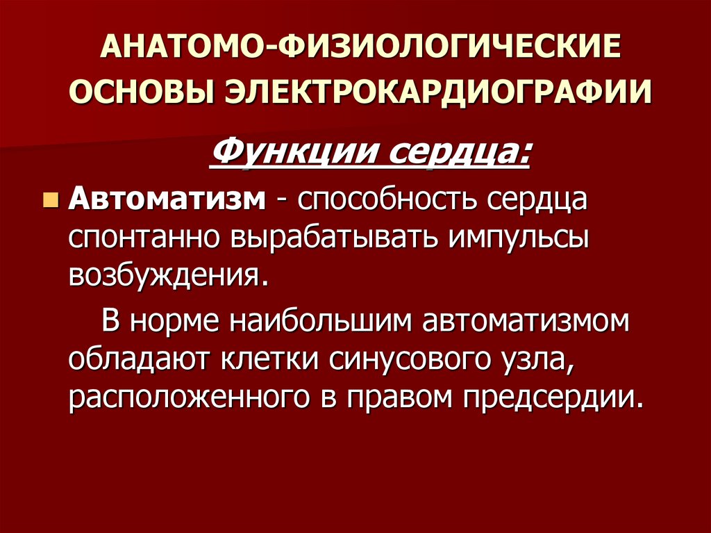 Физические основы электрокардиографии презентация