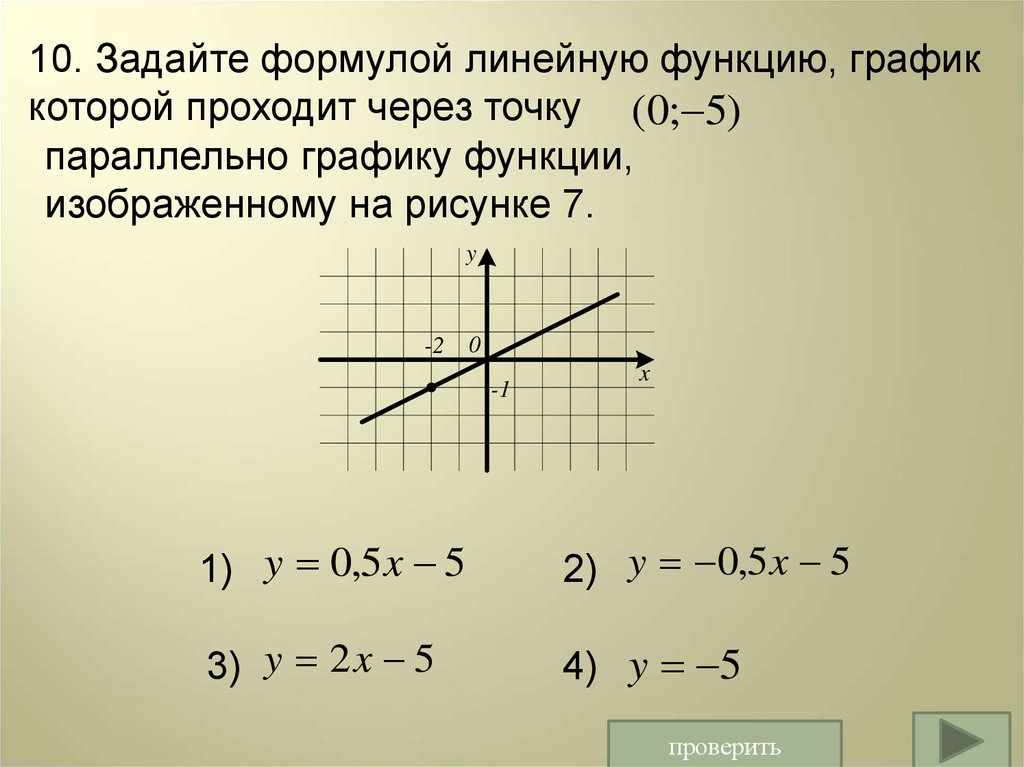 Задайте формулой линейную функцию график которой изображен на рисунке 60