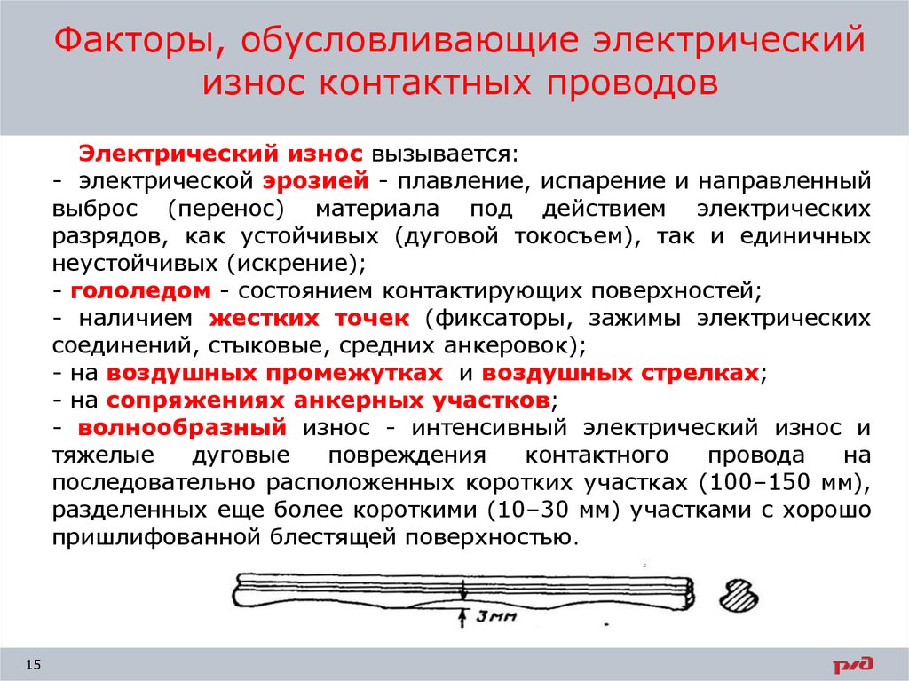 Электрические факторы. Электрический износ электрооборудования. Причины механического износа. Причины износа электрооборудования. Электрический износ контактного провода.