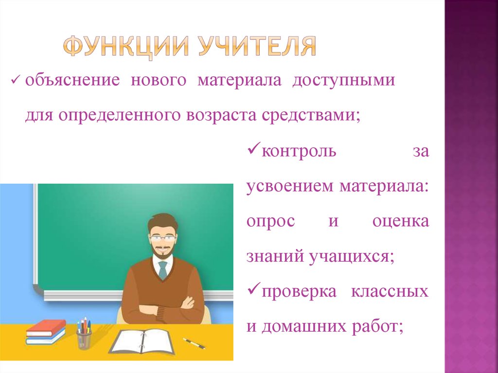 Функции учителя