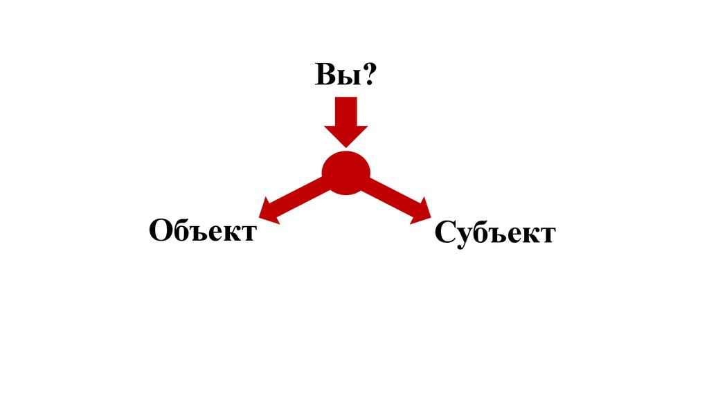 Объект и субъект это