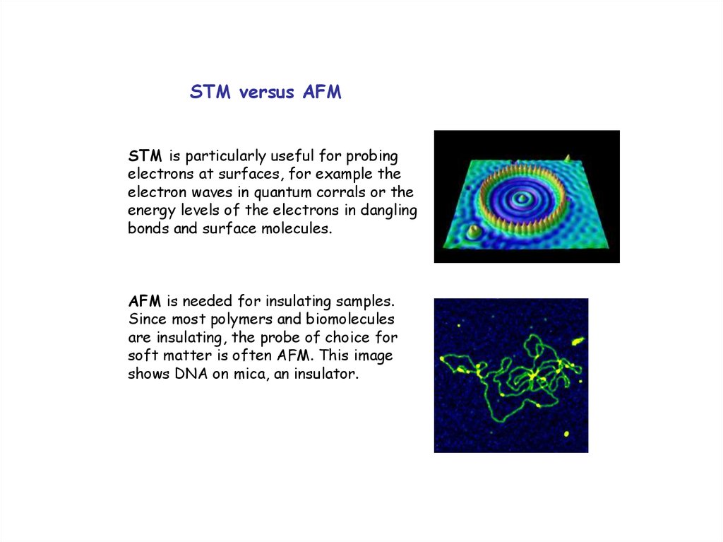 STM versus AFM