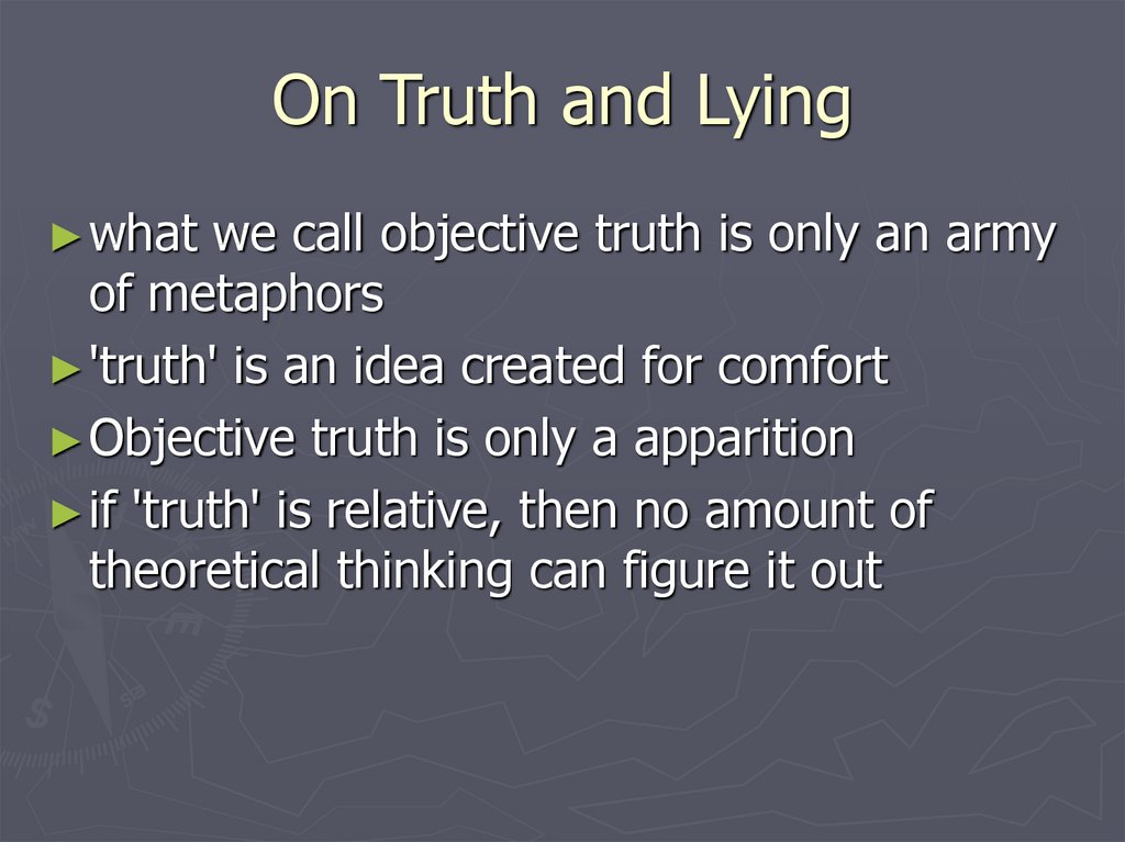 On Truth and Lying