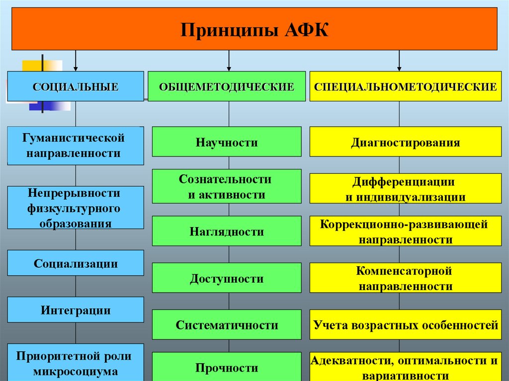 Принципы физической культуры. Специально-методические принципы адаптивной физической культуры. Педагогические принципы адаптивной физической культуры. Принципы АФК. Принципы адаптивного физического воспитания.