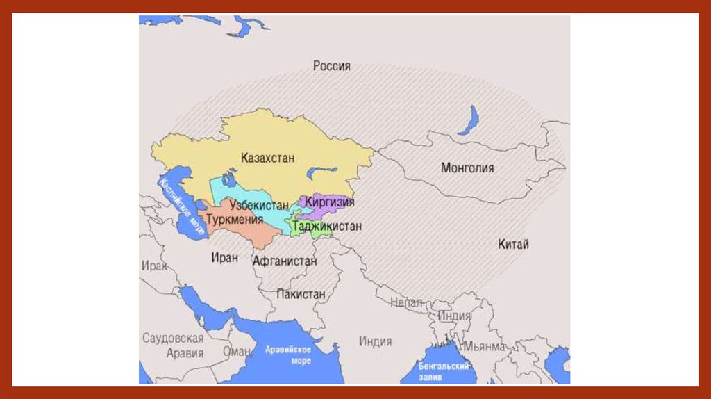 Перечислите страны центральной азии