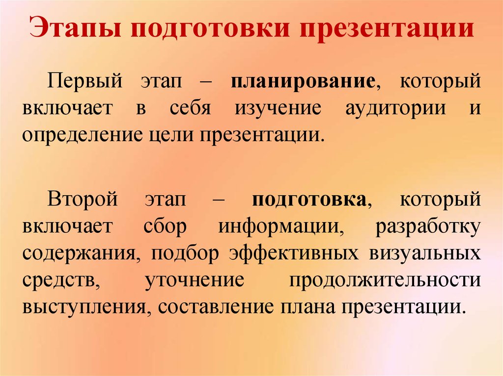 Подготовка презентации. Этапы подготовки. План подготовки презентации. Этапы презентации. Стадии подготовки к презентации.