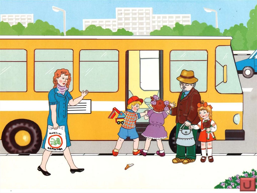 Аня ждет автобус на остановке изобразите. Безопасность в автобусе для детей. Ситуации в транспорте для детей. Ребенок пассажир. Деты выходят из автобуса.