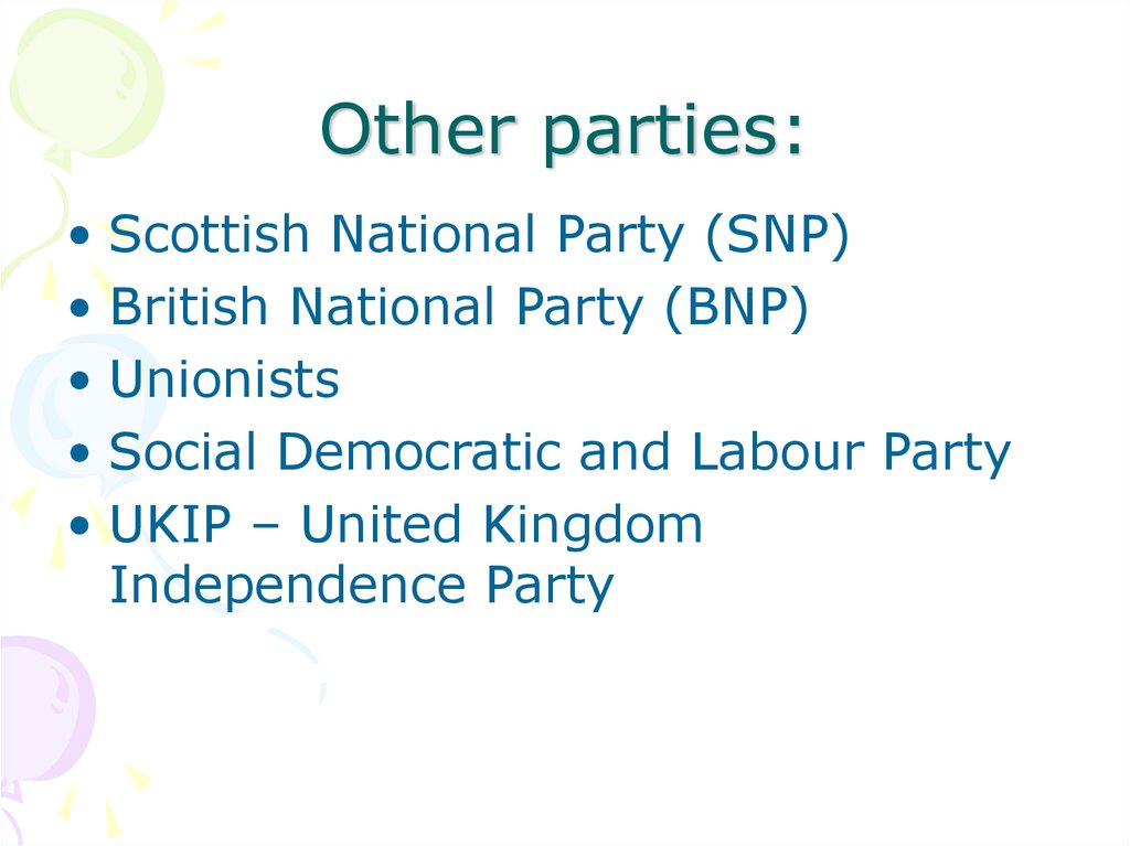Other parties: