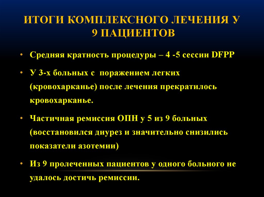 В процессе комплексного лечения. Системные заболевания. Комплексное лечение. Интенсивное комплексное лечение. Комплексная терапия.