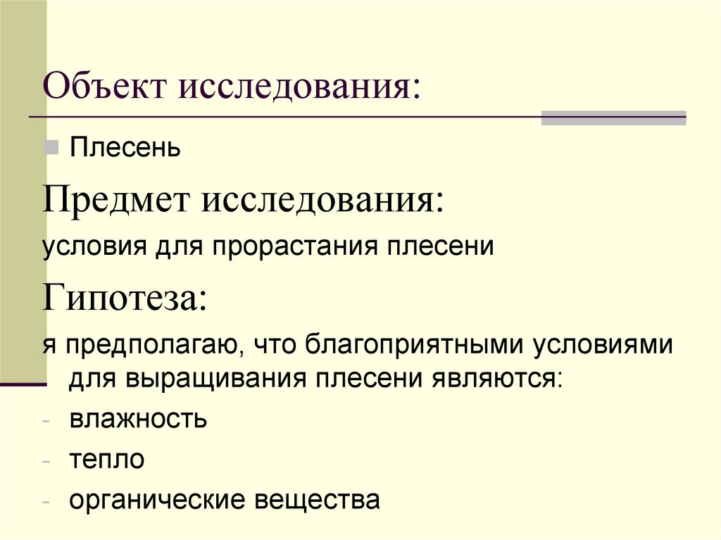 Изучение условий возникновения плесени проект 9 класс