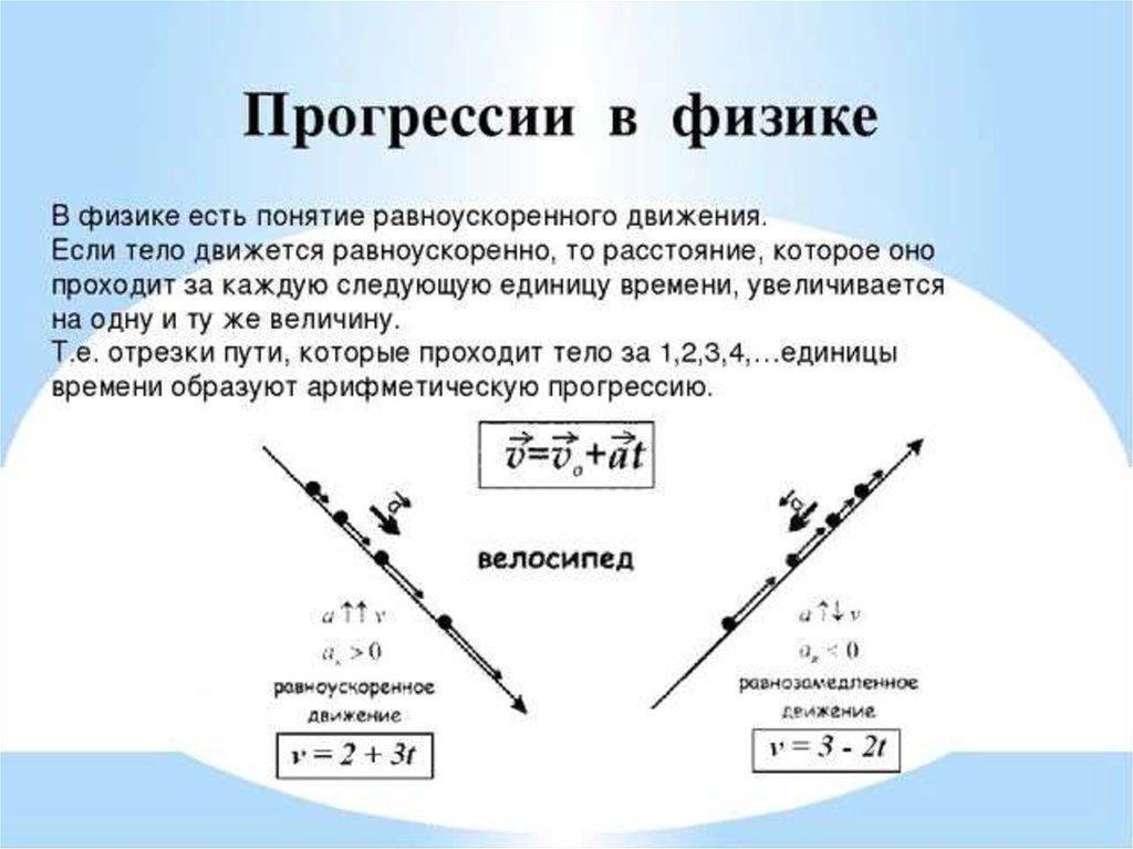 Арифметическая и геометрическая прогрессия в нашей жизни проект