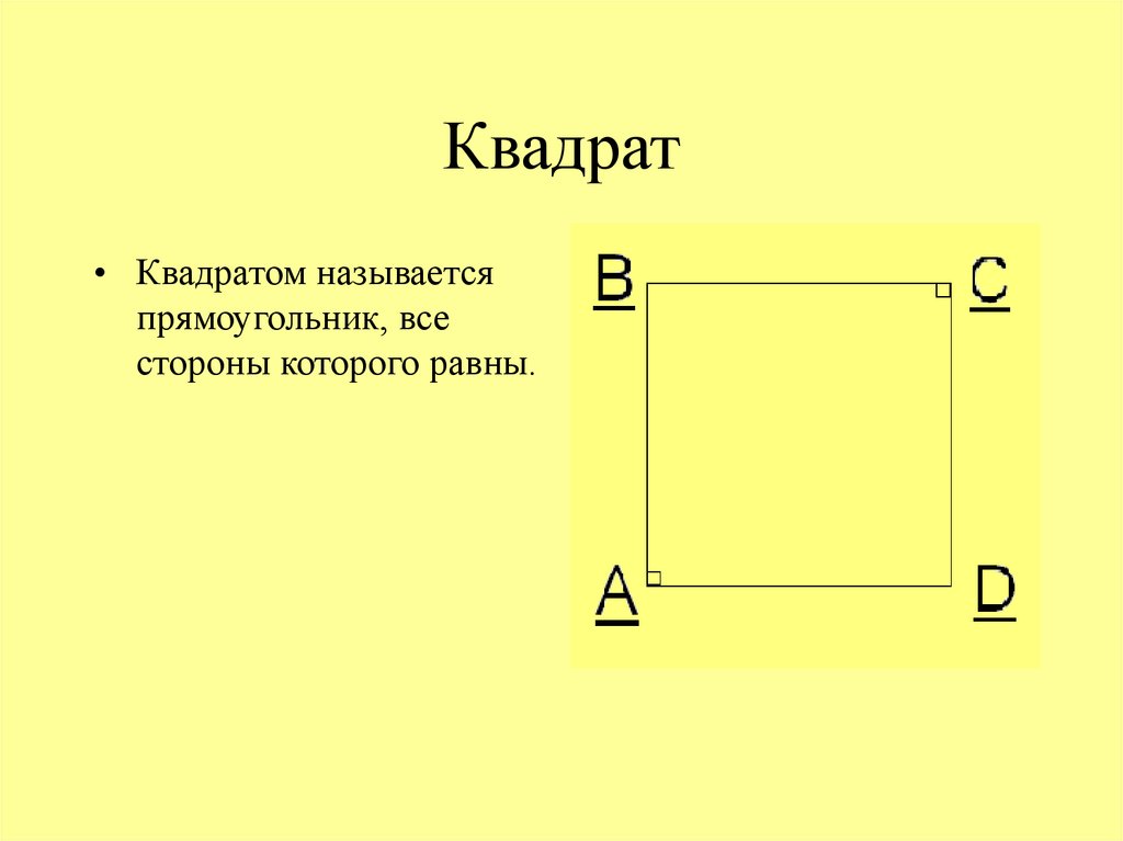 Почему квадрат назвали квадратом