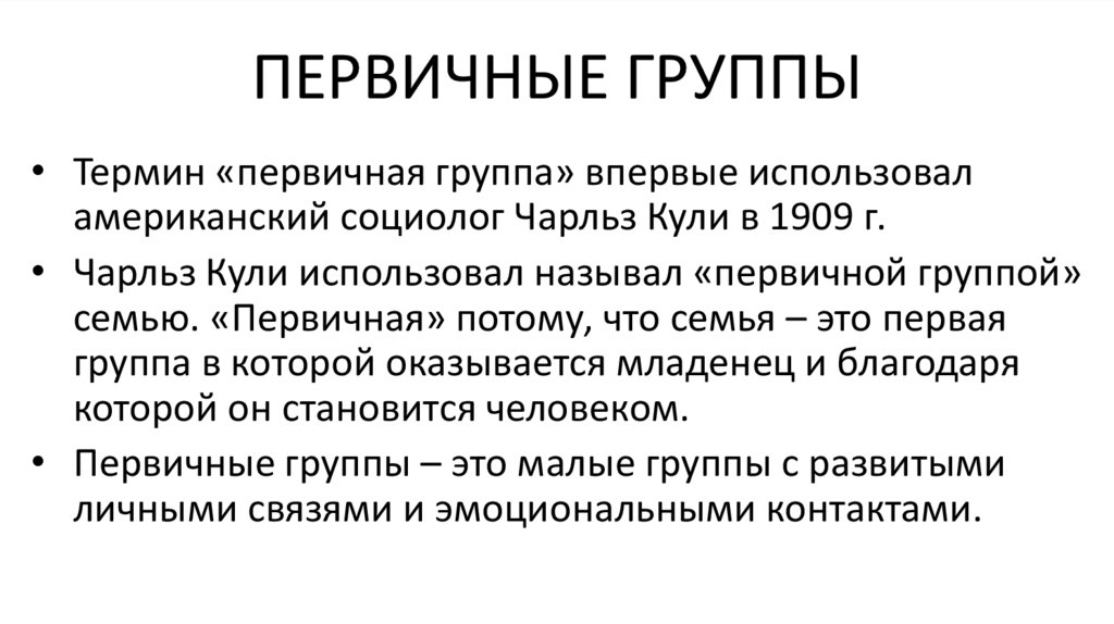 Первичная группа неформальная группа этническая общность