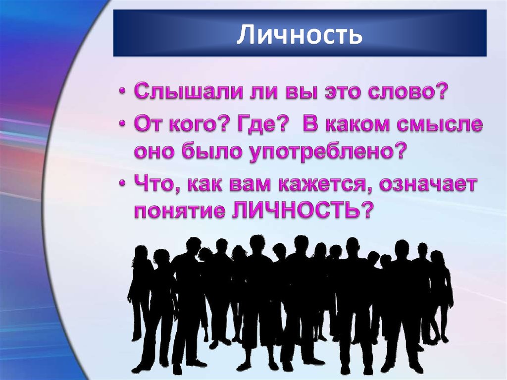 Урок 10 класс личность в группе