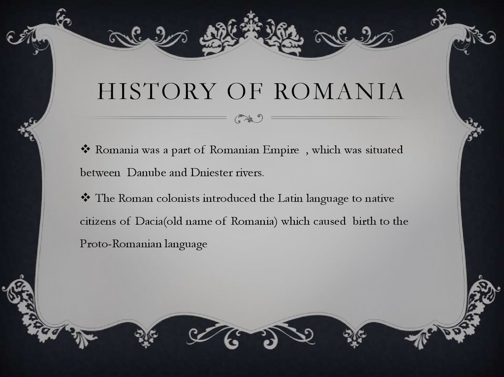 History of romania
