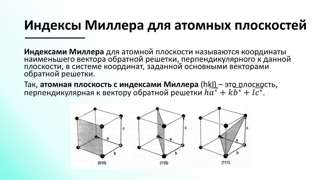 Плоскости направления. Индексы Миллера кристаллография. Индексы Миллера для плоскостей кристаллография. Индексы Миллера гексагональной решетки. Индексы Миллера узлов плоскостей и направлений в кристаллах.