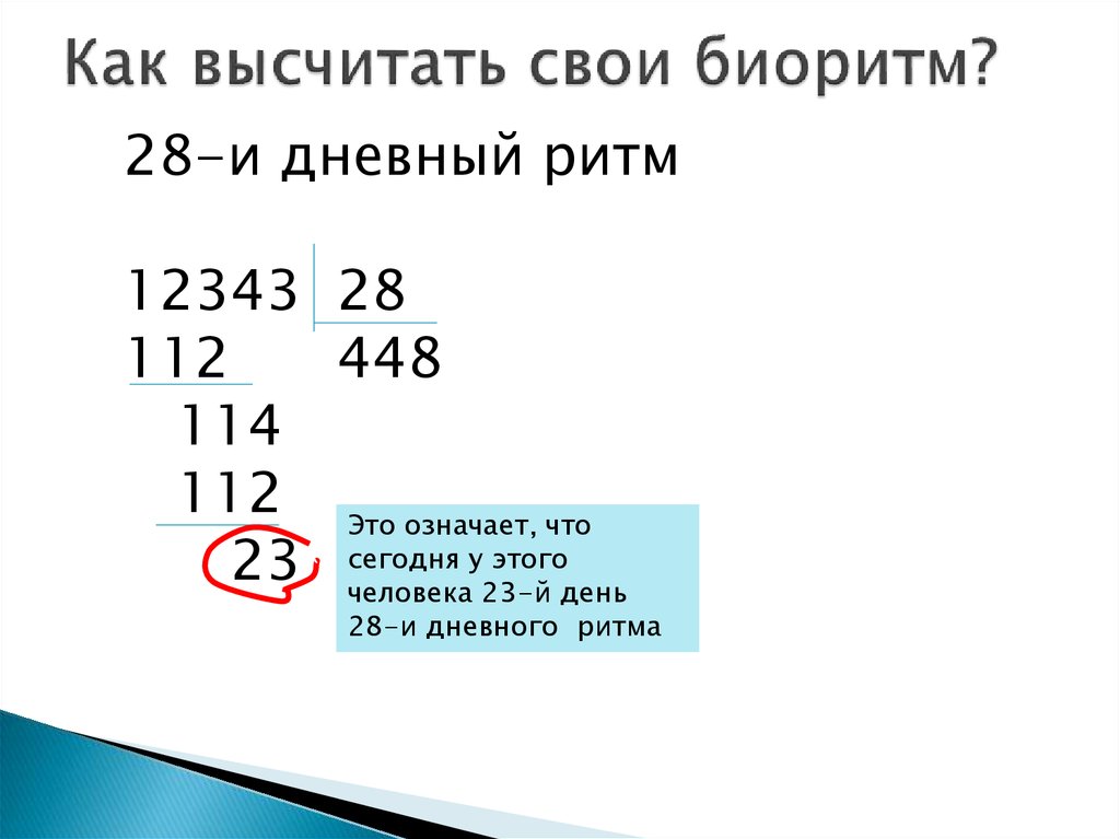 Как высчитать свои биоритм?
