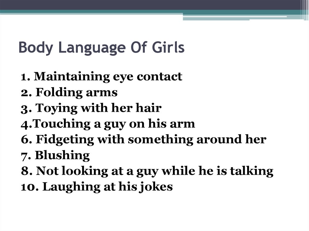 Body Language Of Girls