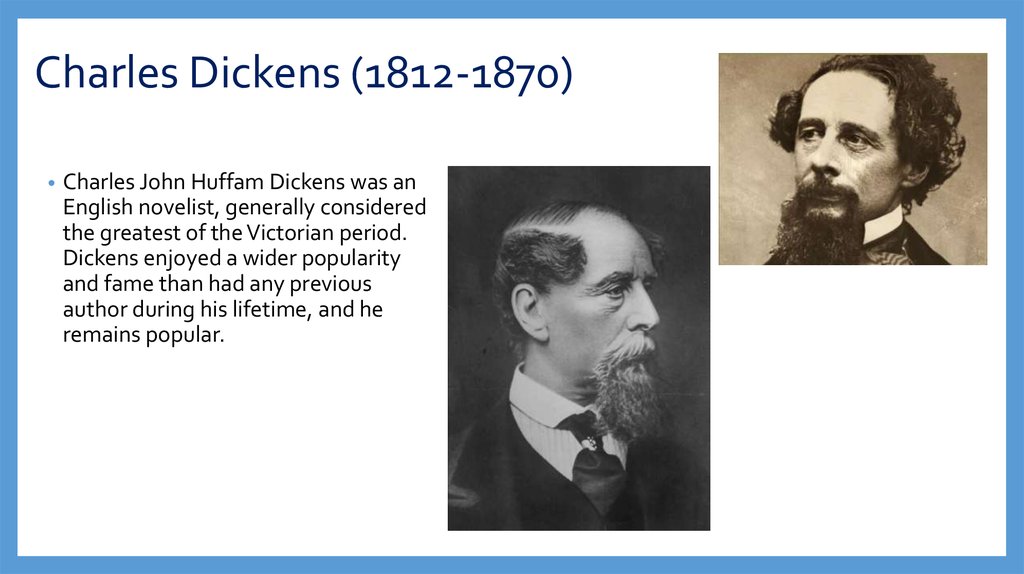 The Nineteenth Century (Dickens, Hardy, Women Novelists) - online presentation