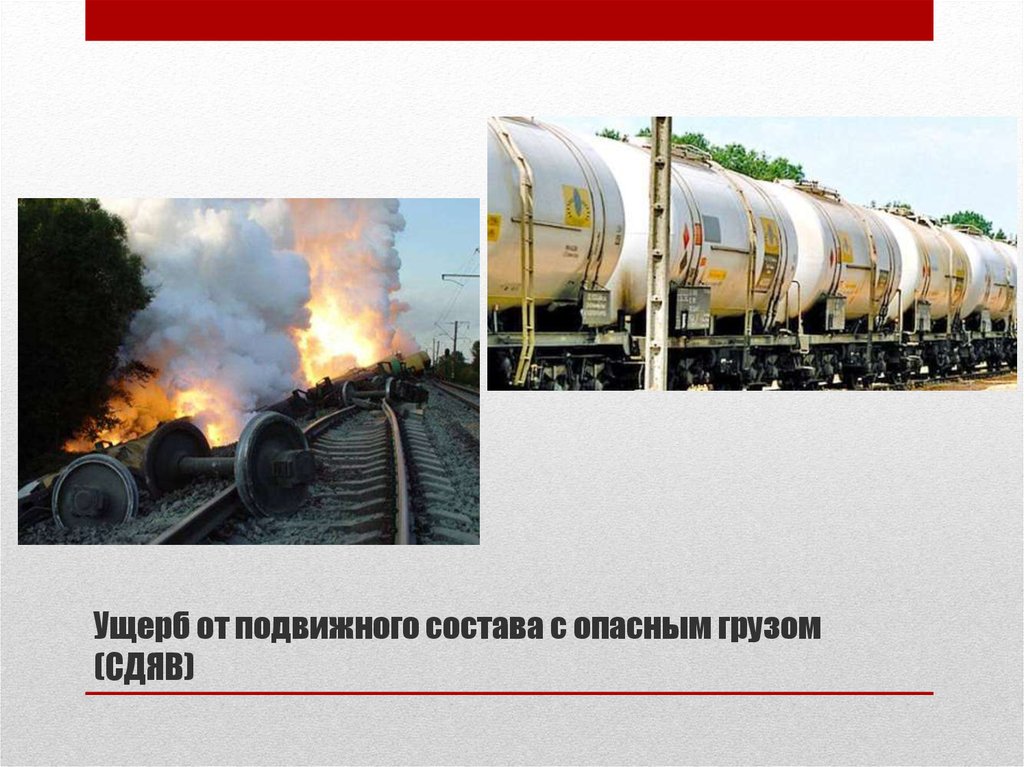 Ущерб от подвижного состава с опасным грузом (СДЯВ)