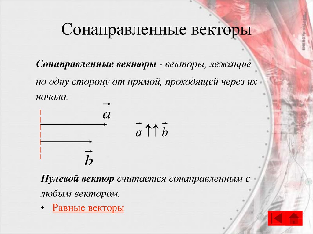 Сонаправленные векторы