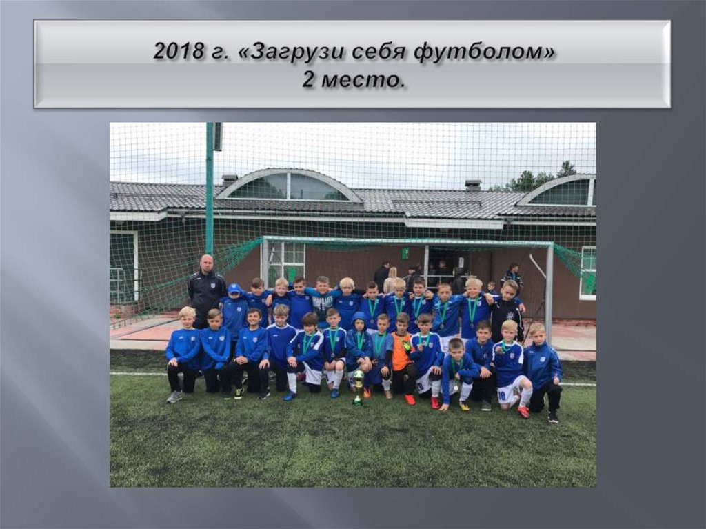 2018 г. «Загрузи себя футболом» 2 место.