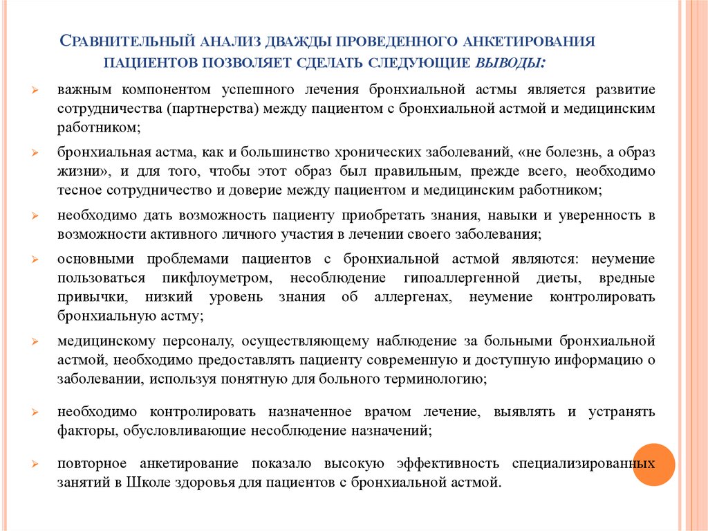 Работа медицинской сестры в школе здоровья. Анкетирование пациентов с бронхиальной астмой. Анкета для пациентов с бронхиальной астмой. Школа здоровья для больных с бронхиальной астмой презентация. Бронхиальная астма анализ анкетирования.